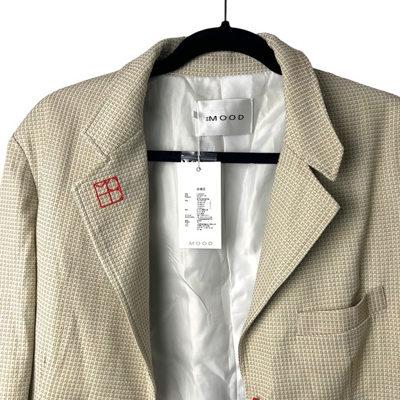310 Mood NWT Puzzle Piece Oversized Blazer SZXS NEW! - Picture 2 of 9